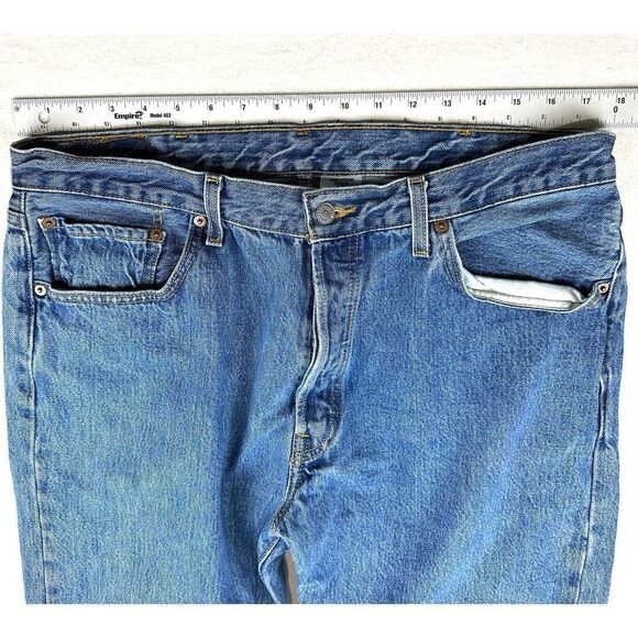 Levi’s 501xx Button Fly Blue Denim Y2K Jeans Men’s 36 x 30 Read - Picture 4 of 12